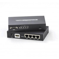 LKV374. 4-канальный удлинитель HDMI сигнала по сети Ethernet до 120м в возможностью каскадирования