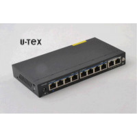 U-TEX P3-SW08-TP120-A1 (8-портовый неуправляемый POE коммутатор. POE 8 портов - 10/100Mbps  Ethernet;Uplink  2